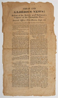 Lot 38 - [WAR OF 1812 - BROADSIDE] Great and Glorious...