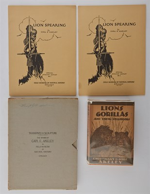 Lot 5 - AKELEY, CARL Four items. Comprising: Lion...