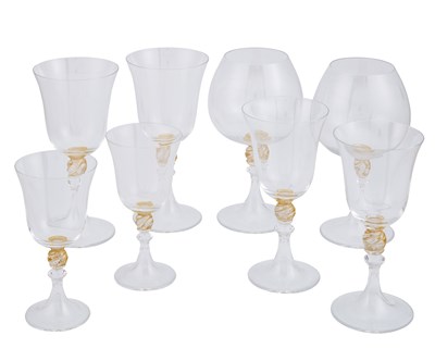 Lot 166 - Murano Glass Stemware Service Approximately...