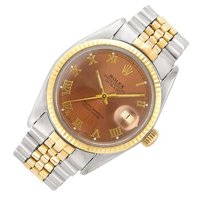 Lot 1768 - Rolex, Stainless Steel and Gold 'Oyster Perpetual Datejust' Wristwatch, Ref. 1630