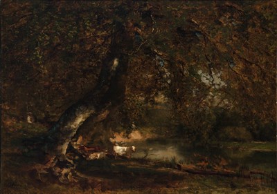 Lot 23 - George Inness American, 1825-1894 The River...
