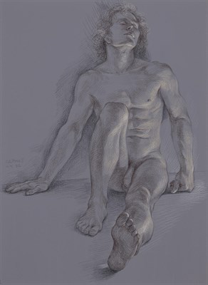 Lot 100 - Paul Cadmus American, 1904-1999 Male Nude NM92...