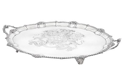 Lot 285 - George III Sterling Silver Two-Handled Tray...