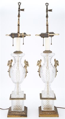 Lot 271 - Pair of Empire Style Gilt-Metal Mounted Molded...