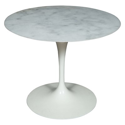 Lot 256 - Eero Saarinen Marble Top Enameled Metal Tulip...