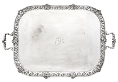 Lot 129 - English Sterling Silver Two-Handle Tray...