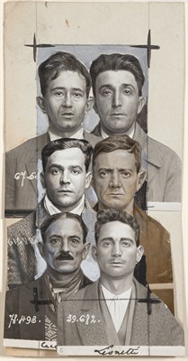 Lot 59 - [CRIME] Two photocollages of French criminals,...