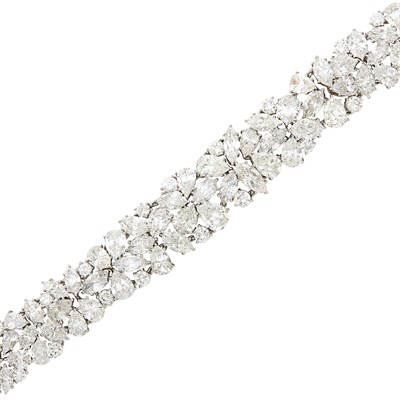Lot 490 - Platinum and Diamond Bracelet