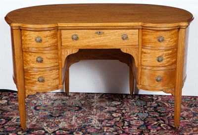 Lot 400 - Art Deco Style Satinwood Desk Height 31 inches,...