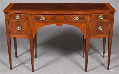 Lot 242 - George III Style Inlaid Mahogany Sideboard...