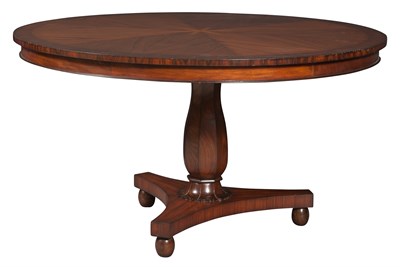 Lot 126 - William IV Style Inlaid Walnut Circular Dining...