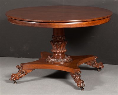 Lot 129 - George IV Mahogany Center Table Height 29 1/2...