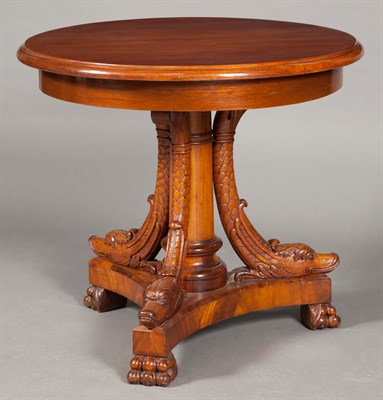 Lot 120 - Empire Style Mahogany Circular Table with...