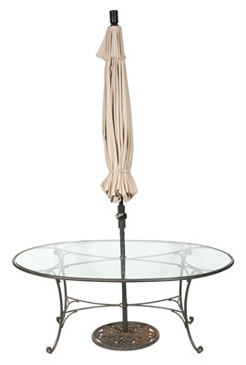 Lot 96 - Brown Jordan Wrought-Iron Oval Table with...