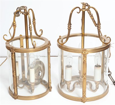 Lot 339 - Two George III Style Brass-Finish Metal and...
