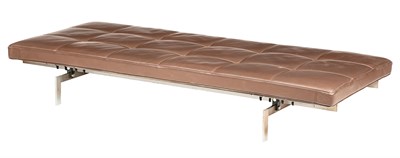 Lot 369 - Poul Kjaerholm Stainless Steel and Leather...