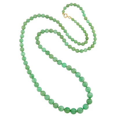 Lot 562 - Long Jade Bead Necklace