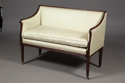 Lot 286 - George III Mahogany Settee Height 33 inches,...