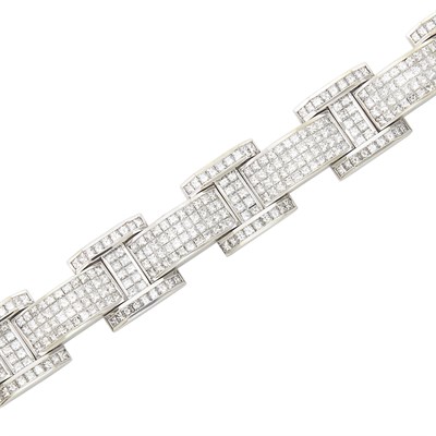 Lot 558 - White Gold and Diamond Bracelet