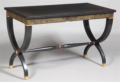 Lot 493 - Parish Hadley Art Deco Style Black-Painted and...