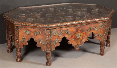 Lot 155 - Moroccan Leather-Lined and Brass-Mounted...
