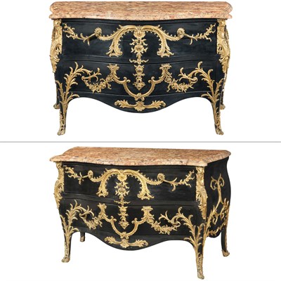 Lot 491 - Pair of Louis XV Style Ormolu-Mounted...