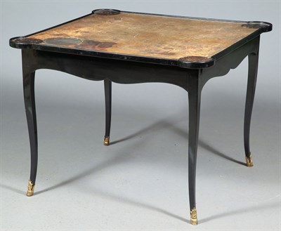 Lot 362 - Louis XV Style Black Lacquer Games Table With...