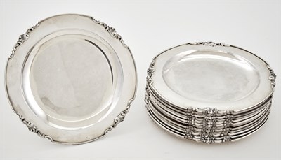 Lot 266 - Set of Fourteen Italian Silver Side Plates...
