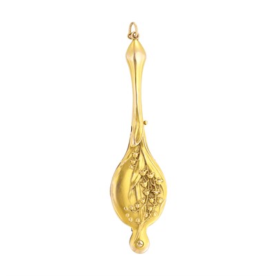Lot 290 - Art Nouveau Gold Lorgnette