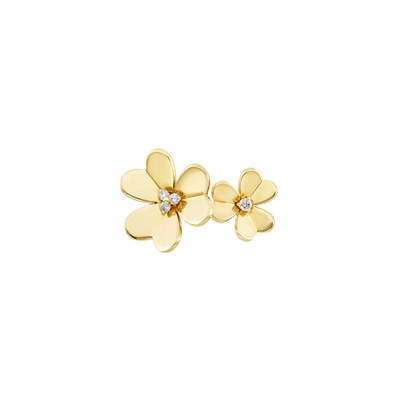 Lot 34 - Gold and Diamond Double Flower 'Frivole' Ring, Van Cleef & Arpels