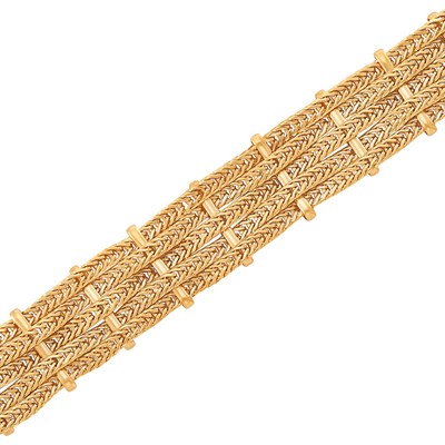 Lot 266 - Five Strand Gold Bracelet