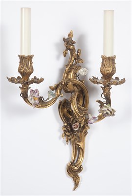 Lot 244 - Pair of Louis XV Style Gilt-Metal and...