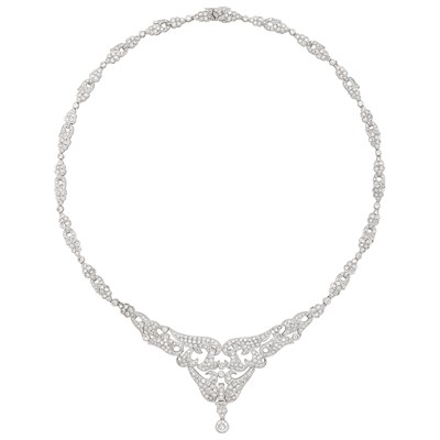 Lot 323 - Platinum and Diamond Necklace
