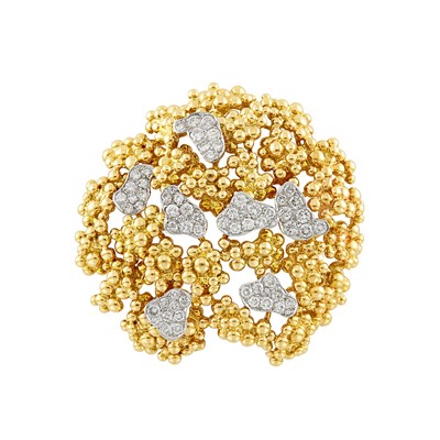 Lot 616 - Gold, Platinum and Diamond Brooch, Marianne Ostier