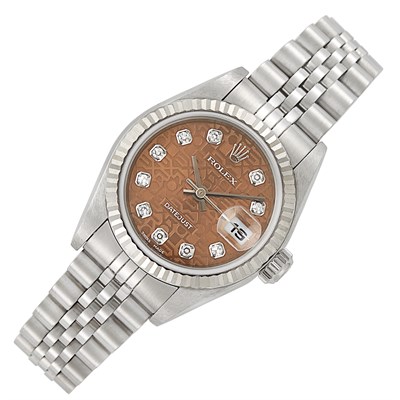 Lot 596 - Rolex, Stainless Steel and Diamond 'Datejust' Wristwatch, Ref. 79174