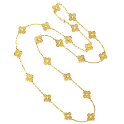 Lot 647 - Gold 'Alhambra' Chain Necklace, Van Cleef & Arpels