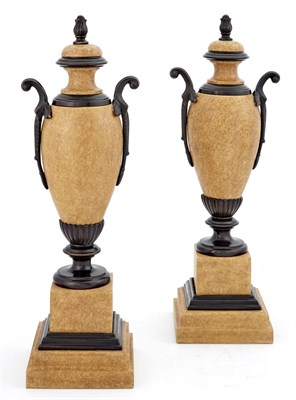 Lot 112 - Pair of Neoclassical Style Patinated Metal and...