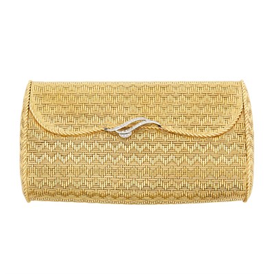 Lot 169 - Gold and Diamond Evening Purse