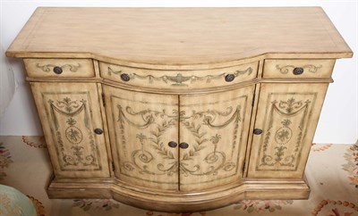 Lot 158 - George III Style Painted Bowfronted Cabinet...