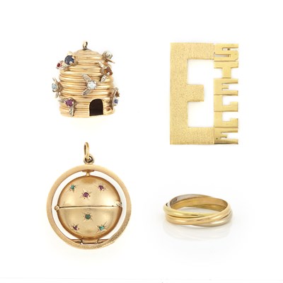 Lot 1479 - Two Charms, Pendant and Ring