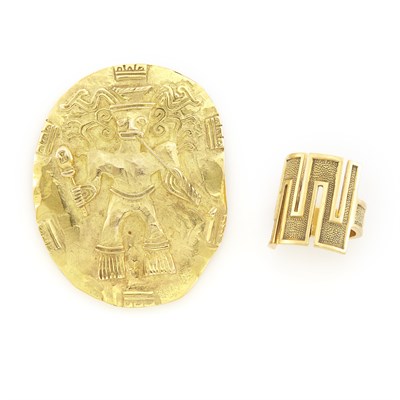Lot 1434 - Gold Pendant and Ring
