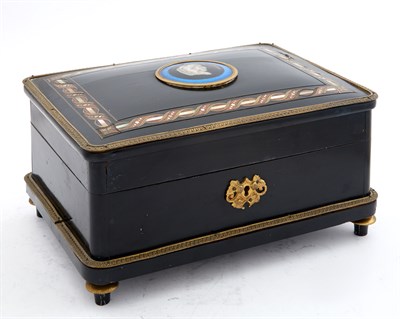 Lot 180 - Napoleon III Porcelain Mounted Brass and...