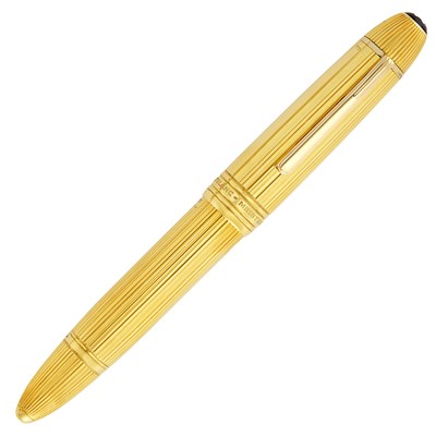 Lot 1389 - Gold, Metal and Acrylic 'Meisterstück' Fountain Pen, Mont Blanc