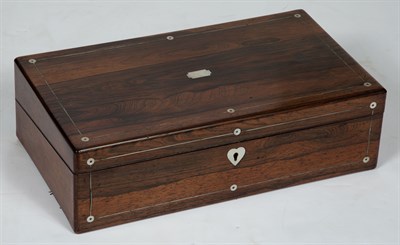 Lot 287 - Victorian Mother-of-Pearl-Inlaid Rosewood Lap...