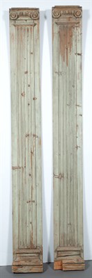 Lot 113 - Set of Four Painted and Parcel-Gilt Pilasters...