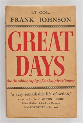 Lot 205 - JOHNSON, FRANK Great Days. The Autobiography...