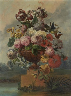 Lot 12 - Thomas Hill American, 1829-1908 Floral Still...