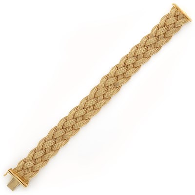 Lot 1270 - Gold Braided Bracelet
