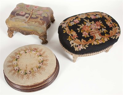 Lot 330 - Group of Three Needlepoint Upholstered...