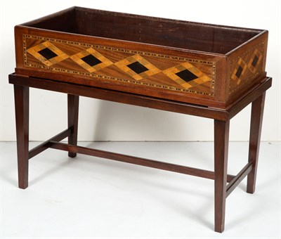 Lot 154 - Continental Mahogany and Parquetry Jardinière...